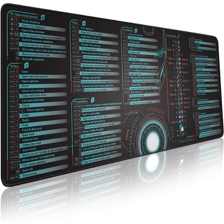 Excel Kortkommandon Musmatta - Utökad Stor Fuskark Spelmusmatta | Pc Kontor Kalkylblad Halksäker Tangentbord Matta 90X40Cm