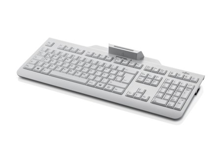 Fujitsu KB 100 SCR - tastatur - Nordisk - grå Inn-enhet