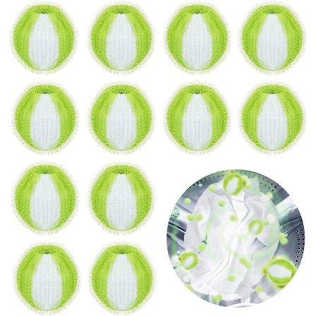 Genanvendelig Fjerner til Kæledyrshår 12-pak - Vaskemaskine Fnugkugler til Hundehår - Nylon Filtfjerner u0026 Pletfjerner Vasketøjskugler