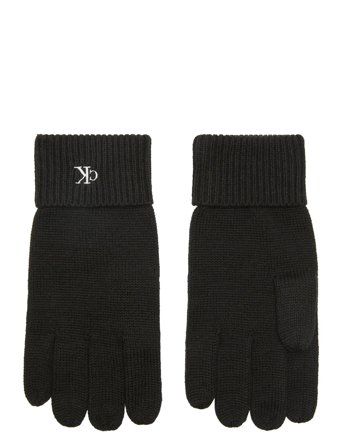 Calvin Klein Ck Fine Rib Gloves - Black - ONE SIZE