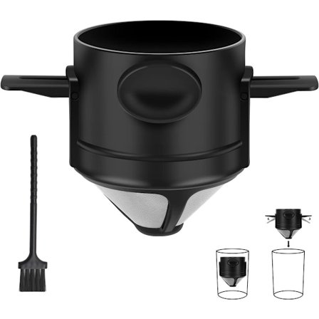 Kaffefilter, Kaffefiltre i Madlavning & Spisning, Genanvendelig, Kaffefilterholder, Mini Foldbar, Let at Rengøre, Velegnet til Rejser og Camping