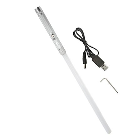 Metallikahva Mini Valomiekka LED 7 Väriä Vaihtava Ääni Valomiekka Cosplay Lava Lelut Hopea