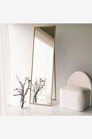 Homitis - Speil med Hylle Cool - Gullfarge - Gull - Store speil - Fra Homeroom