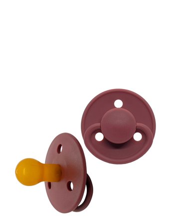 Mininor Round Pacifier Latex - Burgundy - 0 M