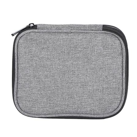 Heklenåls oppbevaringspose grå 2-lags 600D Oxford stoff strikkepinner arrangør