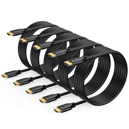 (5-PACK) HDMI-kabel 1 meter 4K-stöd 3D-stöd guldpläterade kontakter (5st)