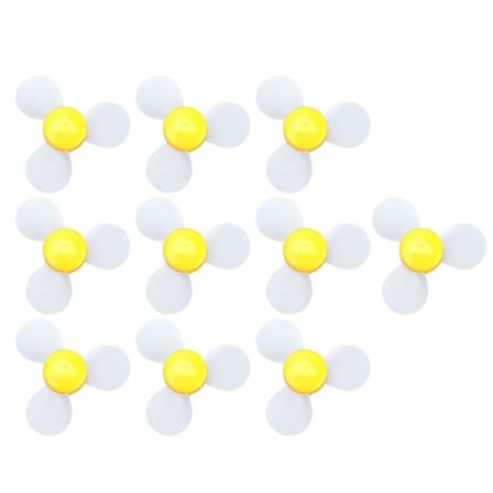 10 kpl Kolmilapainen potkuri lelu pehmeä tuuletinlapainen minituulettimelle elektroniset lelut tieteelliset ja opettavaiset lelut 65mm