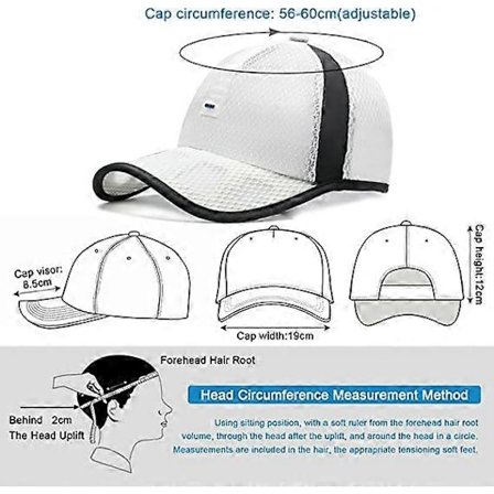 Baseball Cap Mænd Kvinder, Åndbar Mesh Hurtigtørrende Sports Baseball Caps, Trucker Cap Snapback Hatte Golf Bjergbestigning Tennis til Sport Hip Pop 