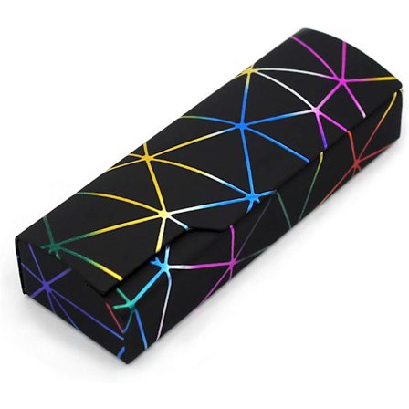 Musta ristikkoinen, häikäisevä silmälasikotelo, Kannettava suojakotelo