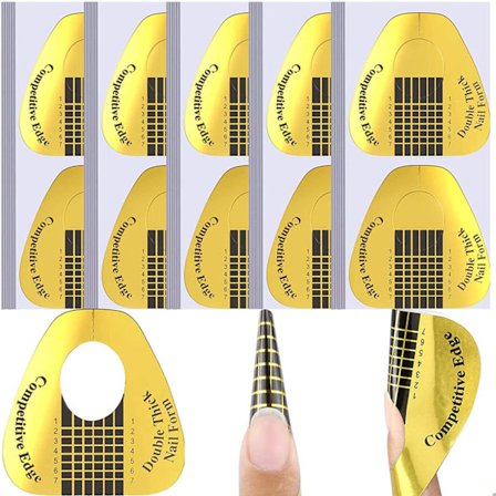 200 stk. neglformklistremerker for gelbygger, neglforlengelsesform