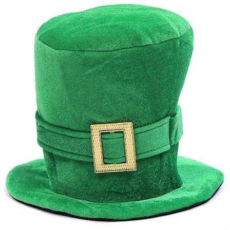 Saint Patricks Day Kostym St Patricks Day Tillbehör Grön Hög Hatt Guldspänne Dekorationer Stora Hattar för Kvinnor & Män