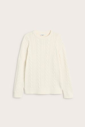 Kappahl | Kabelstrikket genser | Offwhite
