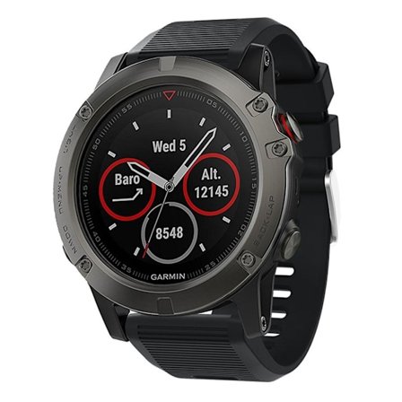 Garmin Fenix 5X Plus klockarmband av silikon - Svart