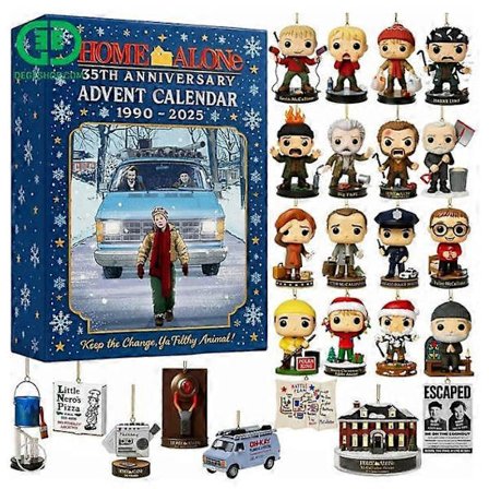 Alene Hjemme Film Julekalender Blindboks - Juletræspynt, Akryl Vedhæng Samlerpynt