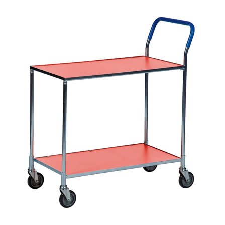 Bordsvagn, elfözinkad, röd bordsskiva, utan broms