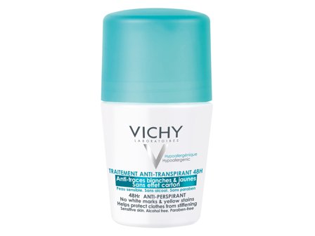 Vichy Anti-Stain Antiperspirant Deodorant Roll-On 48H, 50 ml