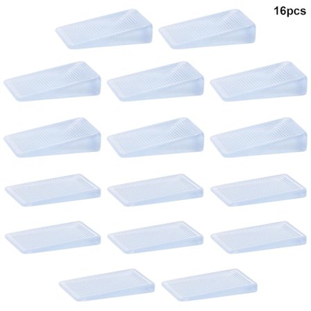 16 stk Anti-Skli Transparent Møbelkiler for Nivellering PVC Værfast