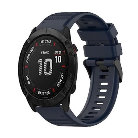För Garmin Fenix ​​6x Pro 26 mm horisontell textur watch med borttagningsverktyg