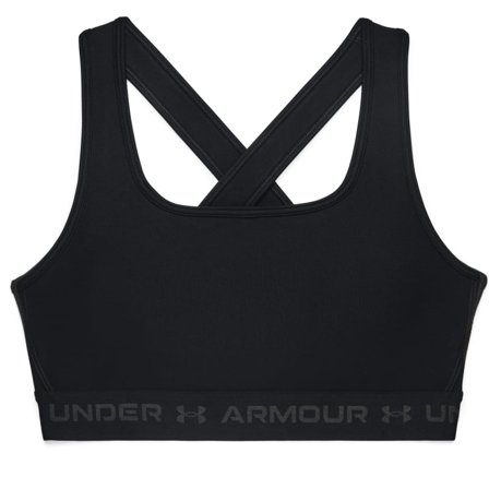 Under Armour Women's UA Crossback Mid Bra undergarment Black S