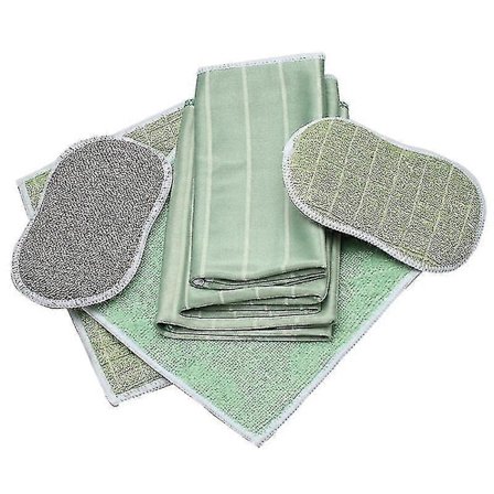 Sæt med 6 Bambus Mikrofiberklude til Vinduer Spejle Fliser Karosseri Mikrofiber Bambus Glas-jie