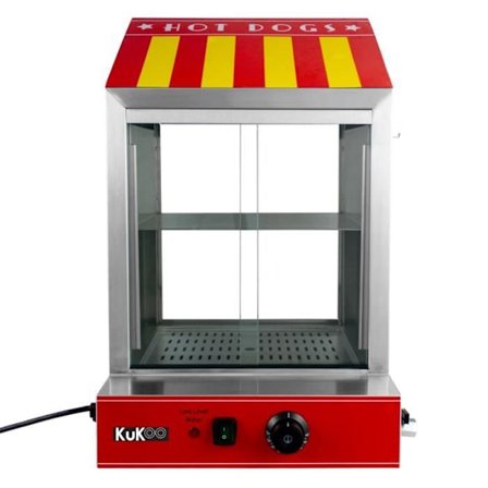 Kaupallinen Hot Dog Steamer ruostumattomasta teräksestä valmistettu makkaranlämmitin 2000W
