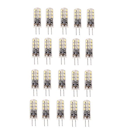 20X G4 LED Spot Light Glödlampa 1.5W 24 SMD 3014 Varmvit 12V DC
