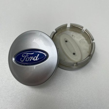 4-pak - Ford Center Cap/Hub Logo - Bil 66mm - Sølv
