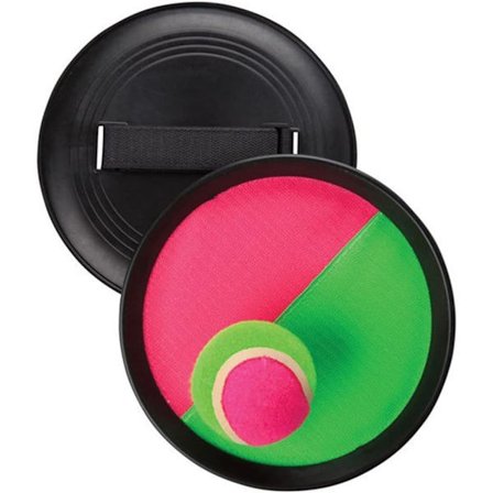 Kasta och fånga boll set med två kardborreband och tennisboll, roligt utomhusspel för trädgård och strand för hela familjen