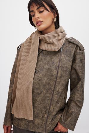 NA-KD weicher Ripp-Schal - Schals & Tücher - Beige - One Size