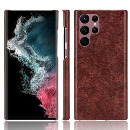 Skalo Samsung S22 Ultra Pu-läder Skal - Brun Brun
