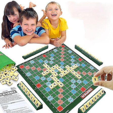 Scrabble Krydsordsbræt Staveleg Lær Engelsk Krydsord Staveleg Puslespil Pædagogisk
