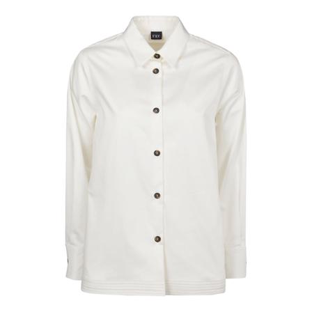 Fay Long Sleeve Comfort Shirt Hvid, Dame Skjorter