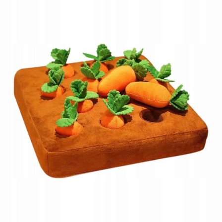 Plysj Hundeleke Gulrotåker Olfaktorisk Matte [DB]