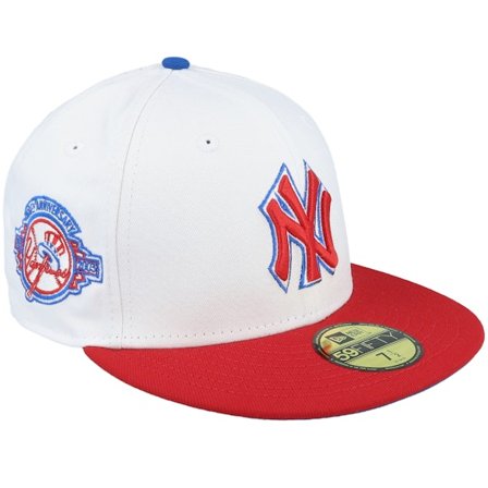 New Era - New York Yankees 59FIFTY White/Red Fitted Fitted White Cap - MLB @ Hatstore
