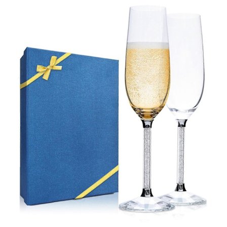 2 stk/sett Champagneglass 220ml Klart Blyfritt Moderne Krystallhåndtak Kopp Hvitvinsglass Kolleksjon Gave til Fester Jubileum