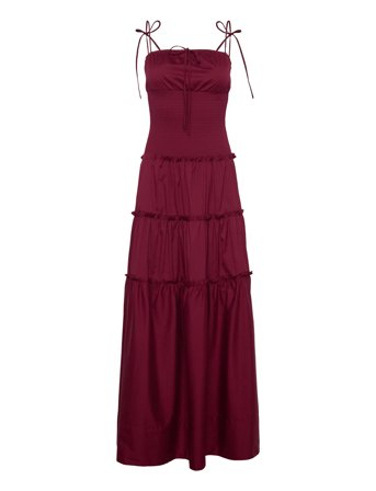 Masami Burgundy Dress Burgundy ALOHAS