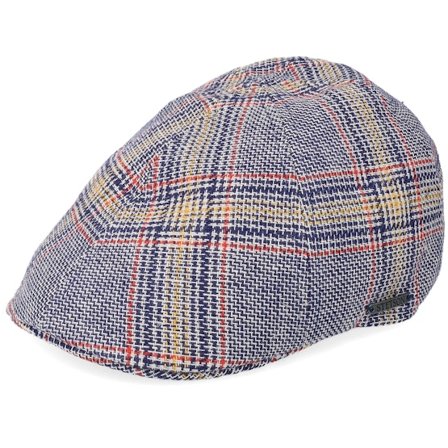 Stetson - Bleu flatcap Casquette - Texas Linen Flat Cap @ Hatstore