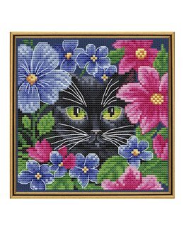 Stickpackung Bild Blumenkatze - Collection D'Art