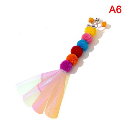 Cat Teaser Wand Refill Rolig Butterfly Kitten Teaser Stick Repl