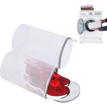 Vaskepose til sko, vaskenet, 2 stk., 35x21 cm, anti-deformation, kompatibel med sko, bh'er, lingeri, sokker til vaskemaskine