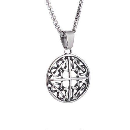 Häxknut Halsband Rostfritt Stål Magisk Knut Pagan Häxkonst Symboler Hänge Keltisk Knut Halsband Smycken Gåvor för Kvinnor