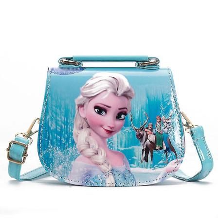 Frossen Elsa Princess Skulder Bag Barn Jente Håndveske Skulderreim Veske Bursdagsgave (FMY) Blue