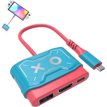 Dock til Nintendo Switch OLED, 3 i 1 Switch TV-adapter med 4K H