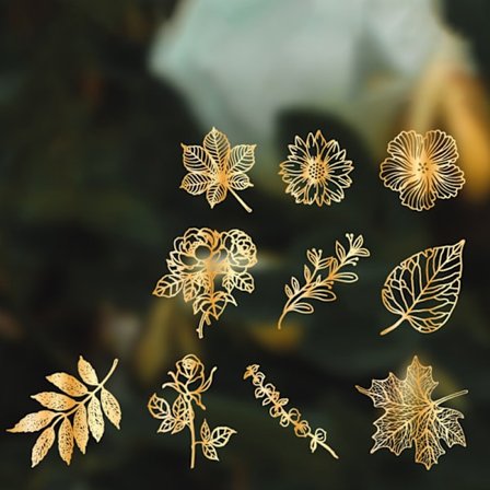 10 Count Scrapbooking Tillbehör Vintage ihåligt papper DIY Album Dagbok Dekor Retro Edge Decal Collection med klistermärke