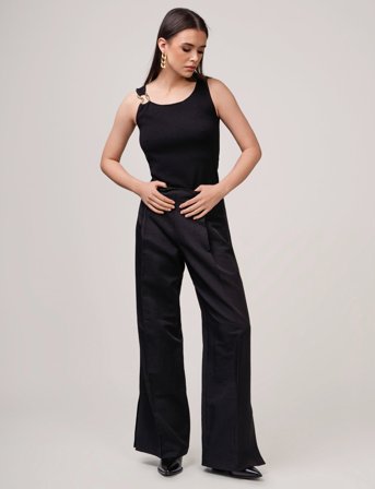 Ivo Nikkolo Linen-Blend Trousers, Taster - Black - 34