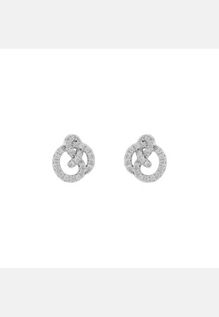 SNÖ of Sweden Mayfair Knot Ear Örhängen Dam Silver ONESIZE