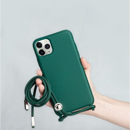 QU-TPU tau halskjede telefondeksel kompatibelt med iPhone 14 13 12 11 pro max