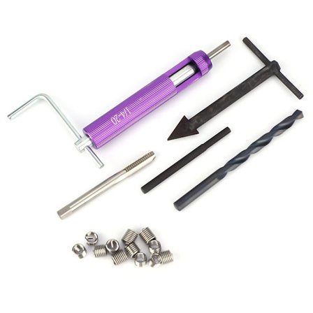 1/4-20unc Amerikansk System Gevind Reparationsindsats Kit 12 STK Skruebøsning (1/4-20)