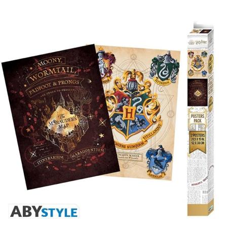 Harry Potter - Set 2 Chibi Posters - Crest & Marauders Multifärg