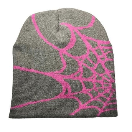 Y2k Hue Spider Web Hat Y2k Strikket Hue Skullies Hue Spider Web Hue Baggy Slouchy Hue Hovedbeklædning Skull Cap